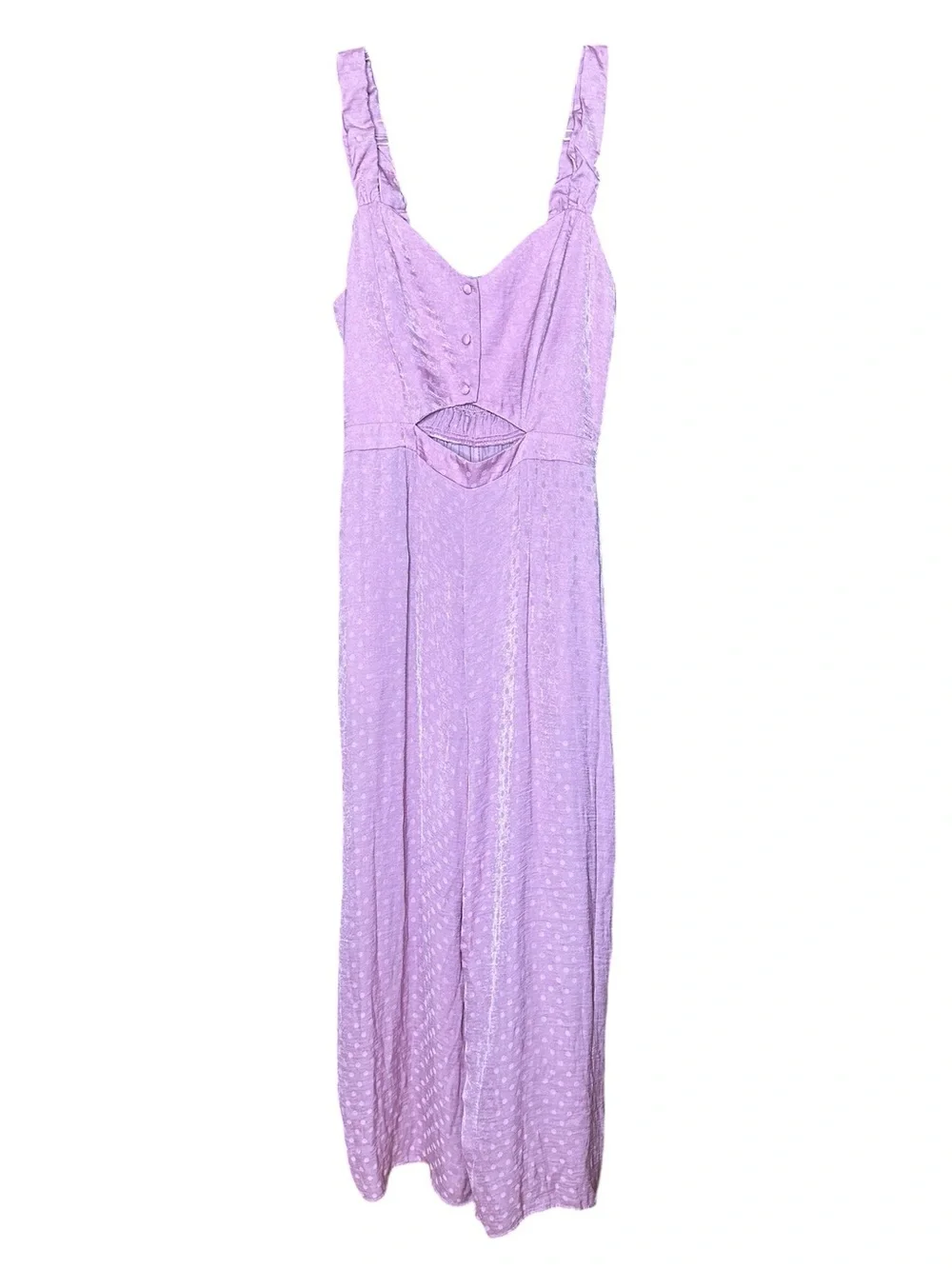Show Me Your Mumu Women’s Brighton Jumpsuit. Size Medium l. Pink Polka Dots